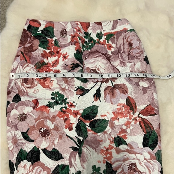 NWT Miss Selfridge Floral Pencil Skirt - Pink and Green - Picture 5 of 6